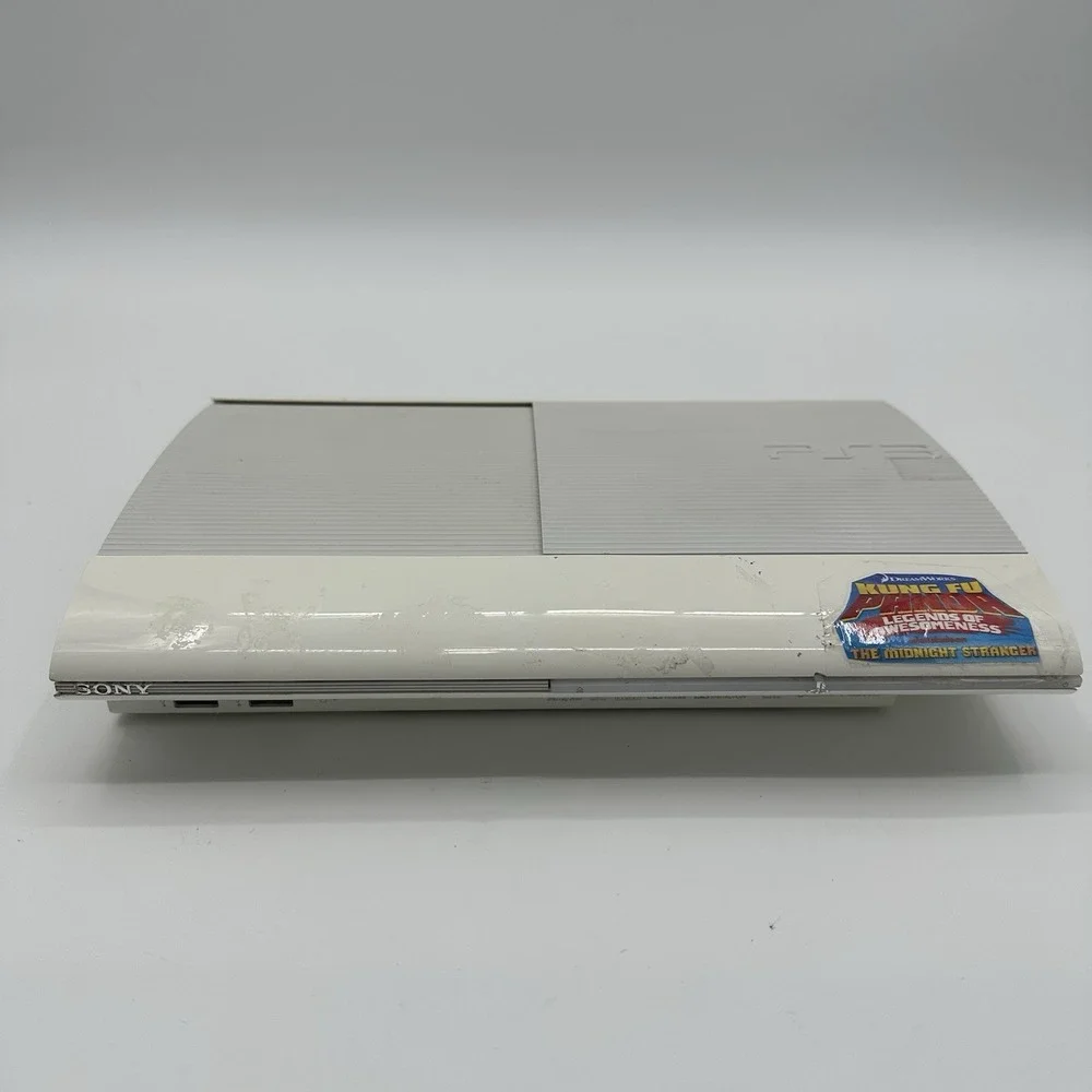 PlayStation 3 PS3 Super Slim 500GB White Console Bundle W/ Controllers 38 Games